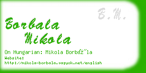 borbala mikola business card